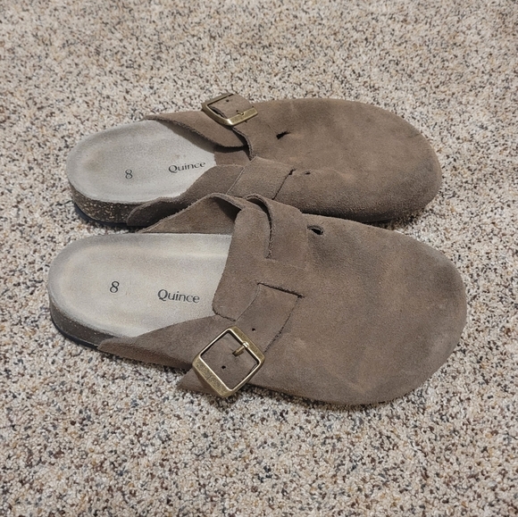 Quince Shoes - Quince Womens Brown Slip On Clogs Size 8